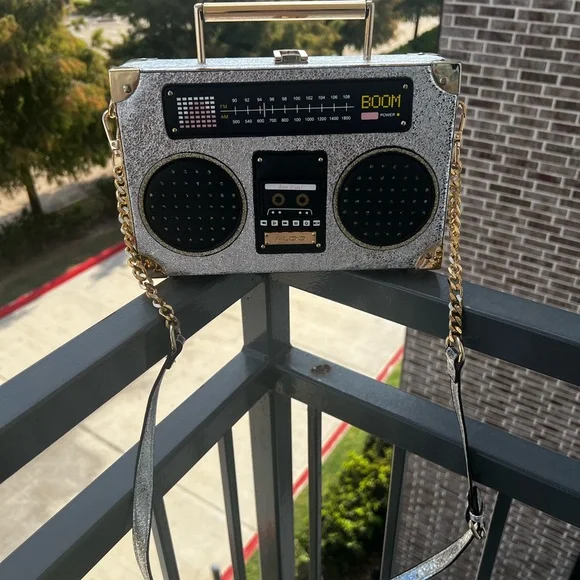 Aldo Silver and Gold Boombox Bag - Picture 2 of 9